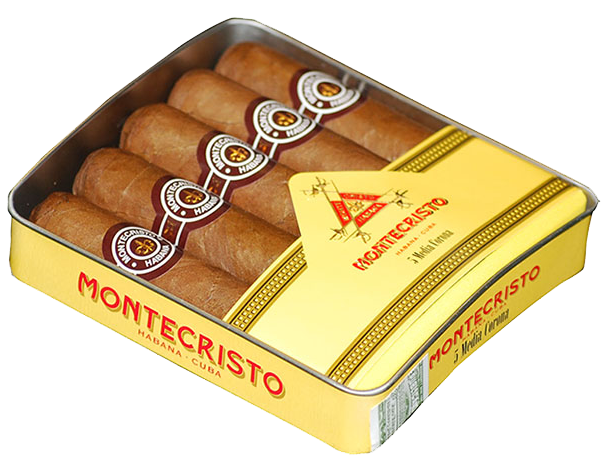 MONTECRISTO MEDIA CORONA 25 Cigars (5 packs of 5 Cigars)